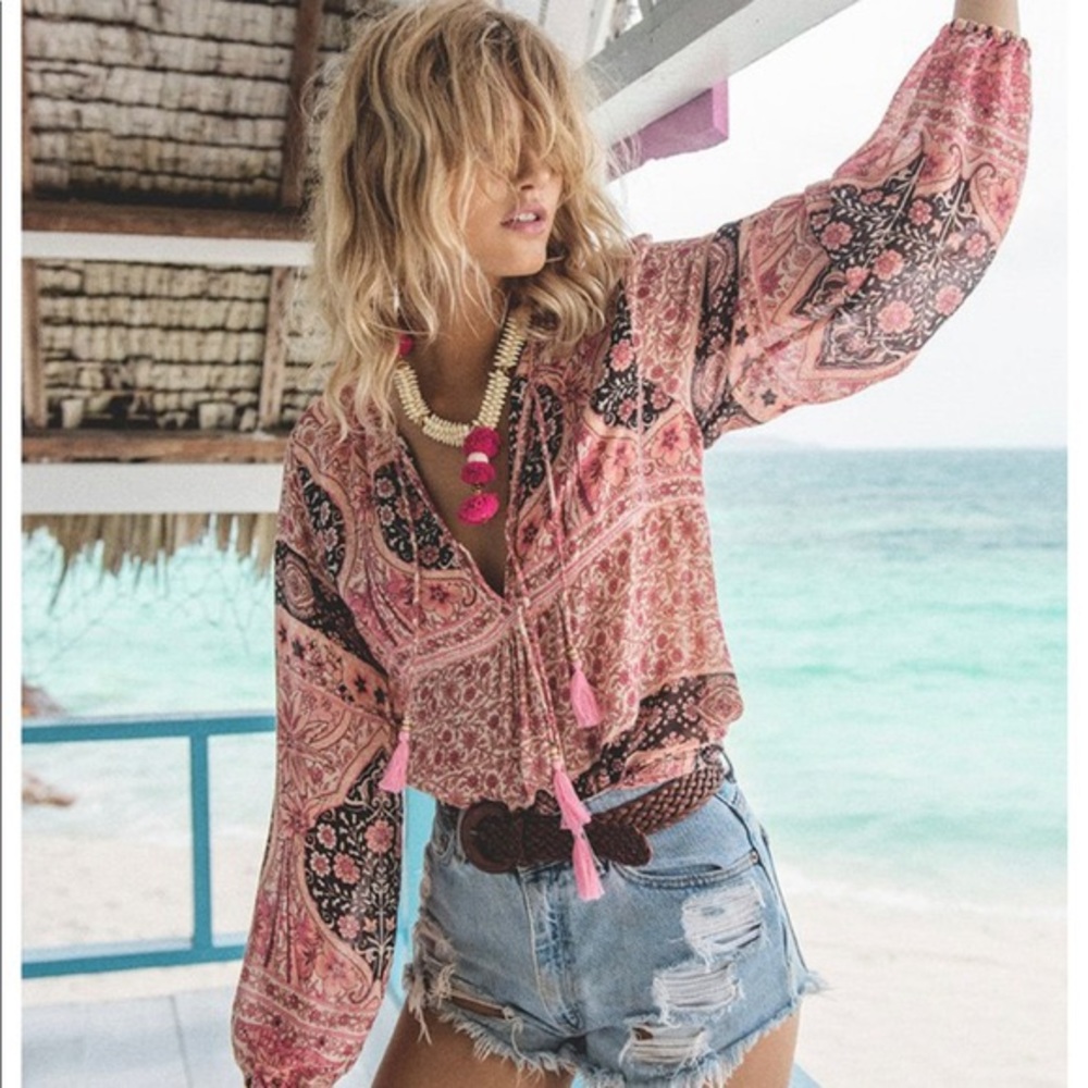 Spell RARE Aloha Fox Blouse